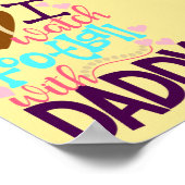 Ik kijk naar FOOTBALL met DADDY-POSTER Poster (Hoek)
