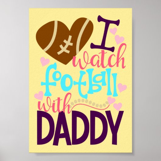 Ik kijk naar FOOTBALL met DADDY-POSTER Poster (Voorkant)