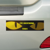Ik kijk naar je!! bumpersticker (Op auto)