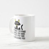 Ik kijk naar je Cute Cat Pun. Koffiemok (Voorkant links)