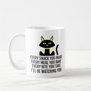 Ik kijk naar je Cute Cat Pun. Koffiemok