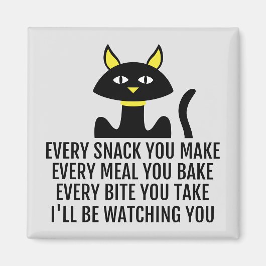 Ik kijk naar je Cute Cat Pun. Magneet (Voorkant)