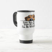 Ik kijk naar je grappige Dog Tumbler Reisbeker (Voorkant links)