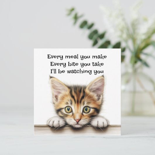 Ik kijk naar je grappige kat kaart (Staand voorkant)