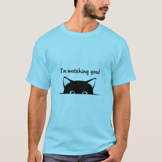 Ik kijk naar je ( kat ) t-shirt (Voorkant)