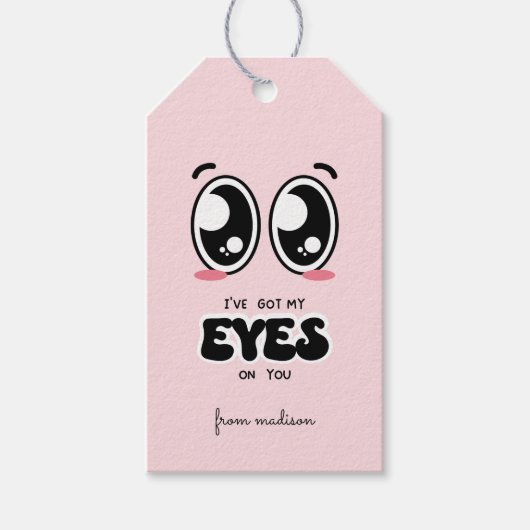 Ik kijk naar je klaslokaal Valentijn Cadeaulabel (Voorkant)