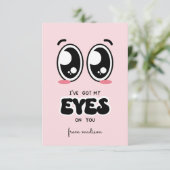 Ik kijk naar je klaslokaal Valentijn Kaart (Staand voorkant)