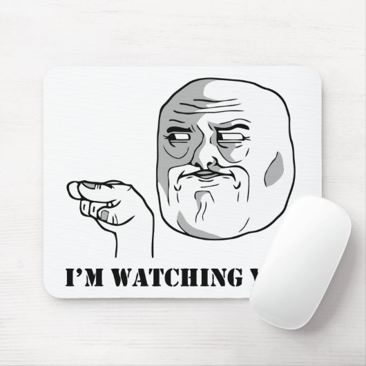 Ik kijk naar je - meme muismat (Met muis)