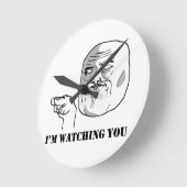 Ik kijk naar je - meme ronde klok (Hoek)