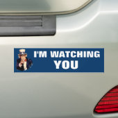 Ik kijk naar je oom Sam Bumpersticker (Op auto)