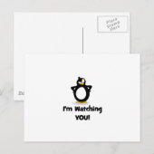Ik kijk naar je pinguïn briefkaart (Voorkant / Achterkant)