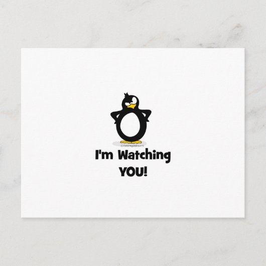 Ik kijk naar je pinguïn briefkaart (Voorkant)