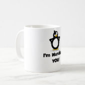 Ik kijk naar je pinguïn koffiemok (Voorkant links)