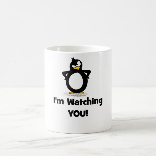 Ik kijk naar je pinguïn koffiemok (Center)
