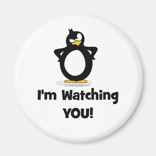 Ik kijk naar je pinguïn magneet (Voorkant)