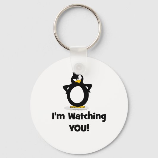 Ik kijk naar je pinguïn sleutelhanger (Voorkant)