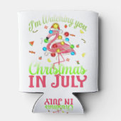 Ik kijk naar kerstmis in juli Flamingo. Blikjeskoeler (Achterkant)