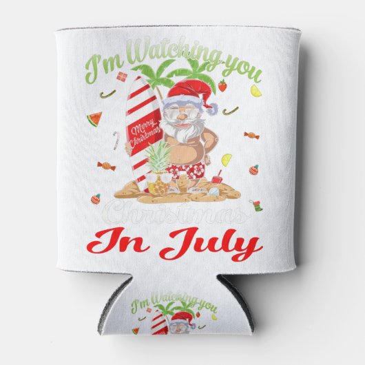 Ik kijk naar kerstmis in juli Tanktop Blikjeskoeler (Voorkant)