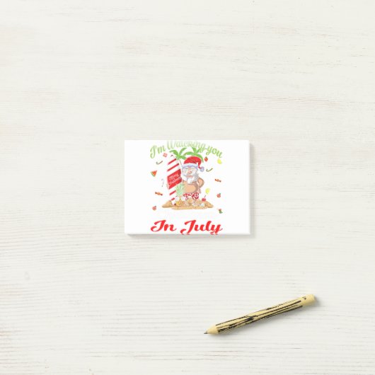 Ik kijk naar kerstmis in juli Tanktop Post-it® Notes (Op bureau)