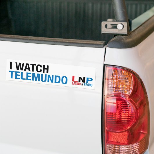 Ik kijk naar Telemundo Bumpersticker (Op Truck)