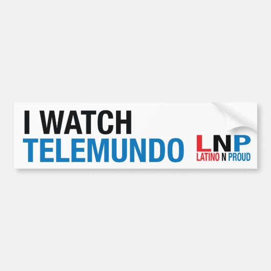 Ik kijk naar Telemundo Bumpersticker (Voorkant)
