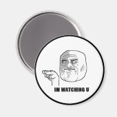 Ik kijk naar U Comic Face. Magneet (Voorkant / Achterkant)