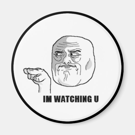 Ik kijk naar U Comic Face. Magneet (Voorkant)