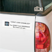 "Ik kijk niet gehandicapt" bumpersticker (Op Truck)