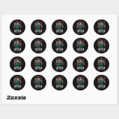 Ik kijk soms naar mensen en denk dat echt ronde sticker (Vel)