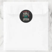 Ik kijk soms naar mensen en denk dat echt ronde sticker (Tas)