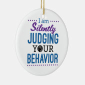 Ik kijk stilletjes naar je gedrag keramisch ornament (Rechts)