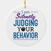 Ik kijk stilletjes naar je gedrag keramisch ornament (Achterkant)