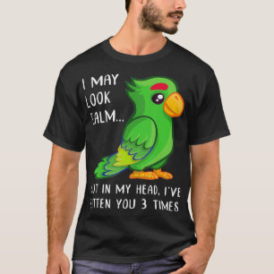 Ik kijk uit naar Calm Funny Cockatiel Quarrion Qua T-shirt