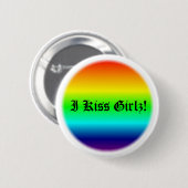 Ik Kiss Girlz. Ronde Button 5,7 Cm (Voorkant /achterkant)