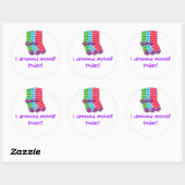 "Ik kleedde mezelf aan" Ronde Sticker (Vel)