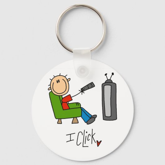 Ik Klik TV Verslaafde Sleutelhanger (Voorkant)