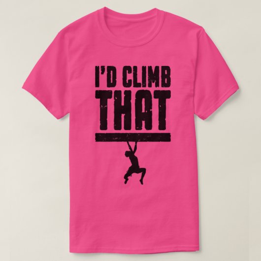 Ik klim die rotsklimmende, grappige klim t-shirt (Design voorkant)