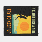 Ik klimt als een meisje dat een speelbal is fleece deken (Voorkant (Horizontaal))