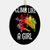 Ik klimt als een meisje die kleurrijk is keramisch ornament (Rechts)