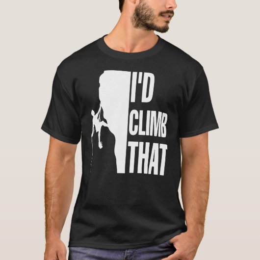 Ik klimt die grappige rotsklimmer t-shirt (Voorkant)