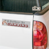 Ik klimt liever. bumpersticker (Op Truck)