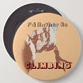 Ik klimt liever. ronde button 6,0 cm (Voorkant /achterkant)