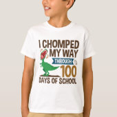 Ik klom 100 dagen door een dinosaurus t-shirt (Voorkant)