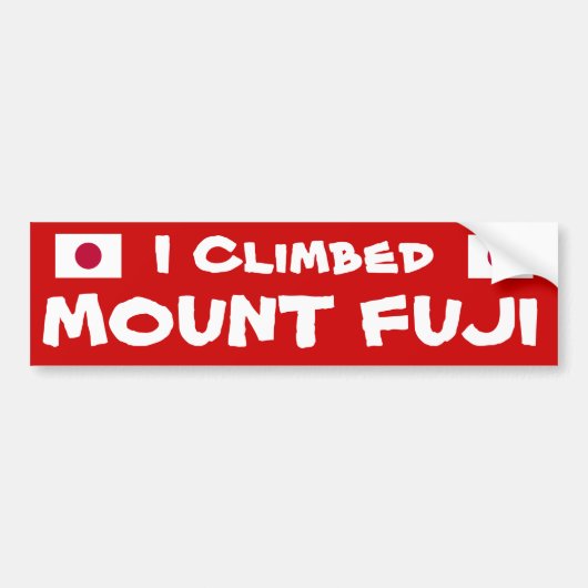 Ik klom* berg Fuji Bumpersticker (Voorkant)