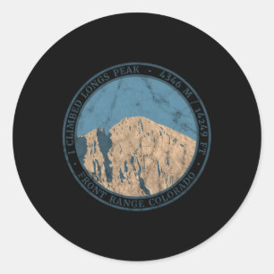 Ik klom Longs Peak Ronde Sticker