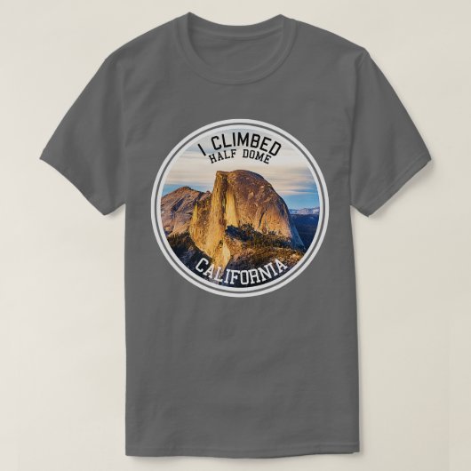 Ik klom op halve dome (wandelend) t-shirt (Design voorkant)