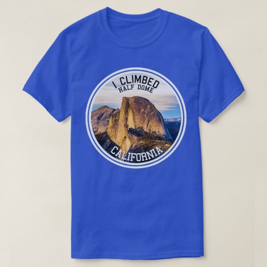 Ik klom op halve dome (wandelend) t-shirt (Design voorkant)