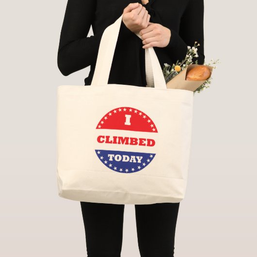 Ik klom vandaag grote tote bag (Voorkant (product))
