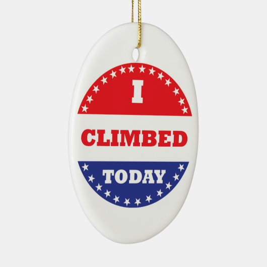 Ik klom vandaag keramisch ornament (Rechts)