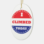 Ik klom vandaag keramisch ornament (Links)